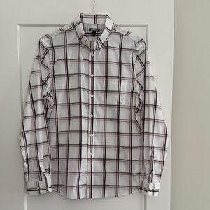 Banana Republic White and Black Plaid Shirt​​